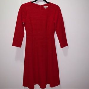 Calvin Klein Half Sleeve Red Dress